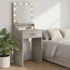 vidaXL Dressing Table Concrete Grey 19.69 x 16.14 x 53.15 in