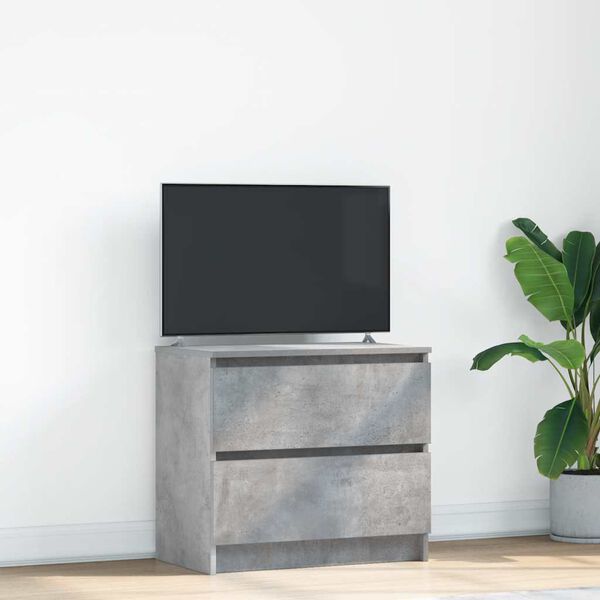 vidaXL TV Cabinet Concrete Grey Engineered Wood Medium TV Cabinet