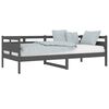 vidaXL Day Bed Grey Solid pine wood, plywood Twin Convertible