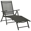 vidaXL Garden Lounge Set Black and Charcoal Aluminum, Textilene Medium