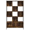 vidaXL Bookcase Smoked Oak Engineered wood 40.2 x 11.0 x 67.7 in