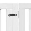 vidaXL Dog Gate Set of 10 White Poplar Wood Large Foldable Dog Gates
