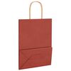 vidaXL Paper Bags 50 pcs with Handles Red 21x11x28 cm