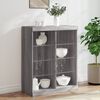vidaXL Sideboard with LED Lights Gray Sonoma 31.9"x14.6"x39.4"