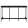 vidaXL Bar Table Black Solid pine wood Large Bar Table Rectangular