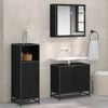 vidaXL Bathroom Furniture Set Black Oak 13.78 x 14.76 x 39.37 in