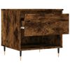 vidaXL Coffee Table Smoked oak Engineered wood, Metal 19.7x18.1x19.7 in