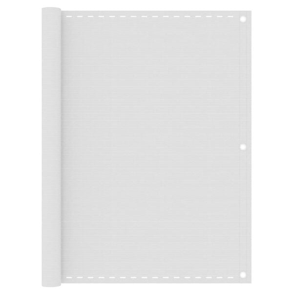 vidaXL Balcony Screen White 47.2x157.5" HDPE