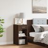 vidaXL Bedside Cabinet Brown oak Engineered wood 13.8 x 13.4 x 25.6 in