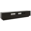 vidaXL TV Cabinet Black Engineered Wood 78.7 x 13.8 x 15.7 in TV Cabinet