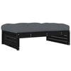 vidaXL Garden Footstool Black, Anthracite Solid pine wood 47.2x31.5 in