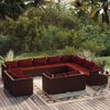 vidaXL Garden Lounge Set Brown, Cinnamon Red