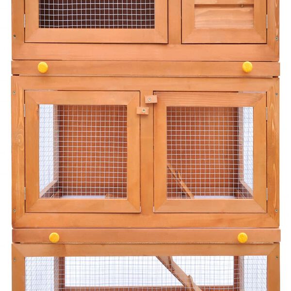vidaXL Rabbit Hutch Wood color Wood Rabbit Hutch Rectangular