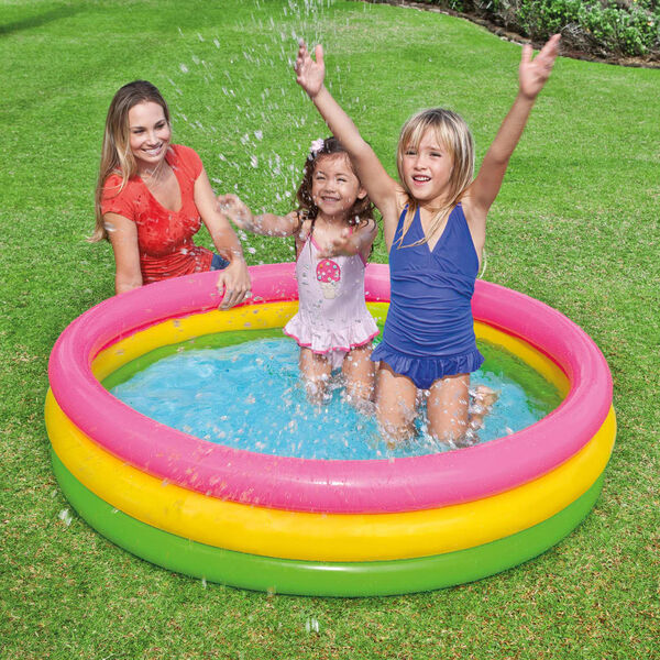 INTEX Inflatable Pool Pink, Yellow, Green