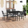 vidaXL Outdoor Dining Set Anthracite Powder-coated steel Medium Durable
