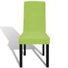 vidaXL Chair Cover Set of 6 Apple green 90% Polyester, 10% Elastane