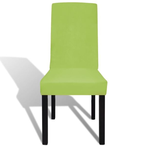 vidaXL Chair Cover Set of 6 Apple green 90% Polyester, 10% Elastane
