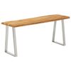 vidaXL Bench Natural Wood Solid Acacia Wood 41.3 in Durable Bench