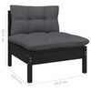 vidaXL Garden Lounge Set Black, Anthracite