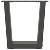 vidaXL Dining Table Leg Anthracite Powder-coated Steel Adjustable Feet