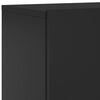 vidaXL TV Cabinet Black Engineered wood Medium TV Cabinet Rectangular