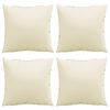 vidaXL Sofa Cushion Set of 4 Cream 100% Polyester 15.7 x 15.7 in