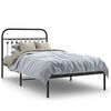 vidaXL Bed Frame Black Steel Twin Bed Frame Rectangular Traditional