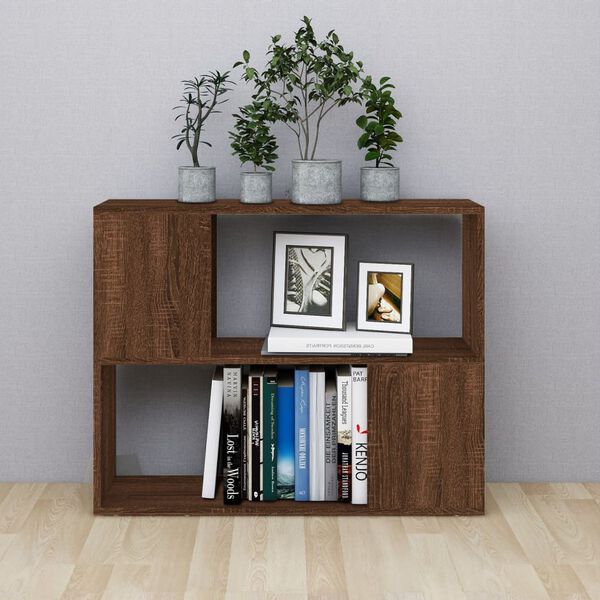 vidaXL Book Cabinet Brown oak Engineered wood 31.5 in x 9.4 in x 24.8 in