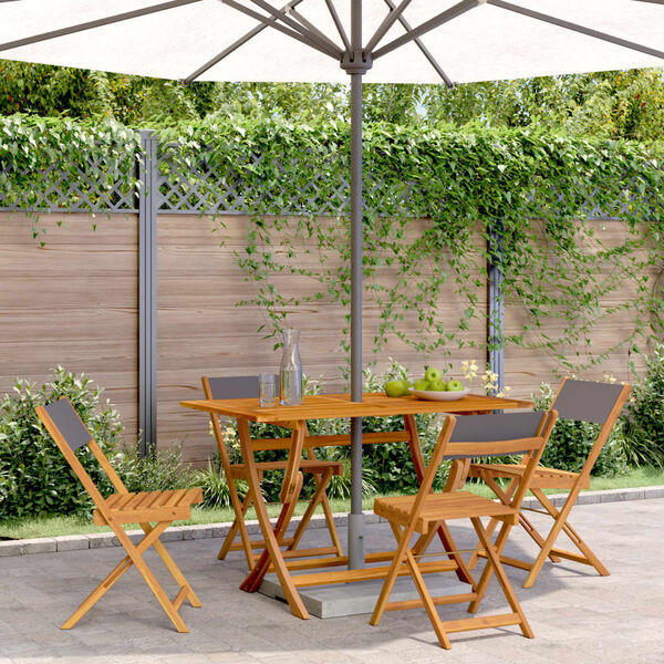 vidaXL Garden Chair Set of 4 Anthracite