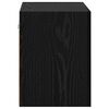 vidaXL TV Wall Cabinets 2 pcs Black Oak 15.94 x 11.81 x 15.75 in