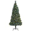vidaXL Artificial Christmas Tree Green with white tips PET, steel