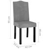 vidaXL Dining Chairs 6 pcs Light Gray Velvet