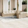 vidaXL Garden Sofa Set Beige, Cream White