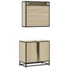 vidaXL Bathroom Furniture Set Sonoma Oak Engineered wood, Metal Medium