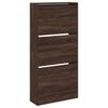vidaXL Shoe Cabinet Brown Oak 23.6"x8.3"x49.4" Engineered Wood