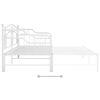 vidaXL Sofa Bed Frame White Powder-coated metal Single