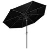 vidaXL Parasol Black Polyester, powder-coated aluminum 10 ft canopy