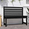 vidaXL Garden Bench Black Solid pine wood Standard Durable