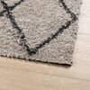 vidaXL Shaggy Rug Beige 100% Polypropylene 47.2x47.2 in Foldable