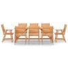 vidaXL Outdoor Dining Set Rich Warm Color Solid Acacia Wood Large
