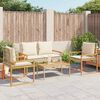 vidaXL Garden Lounge Set Mix beige and brown