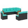 vidaXL Patio Sofa Set Black