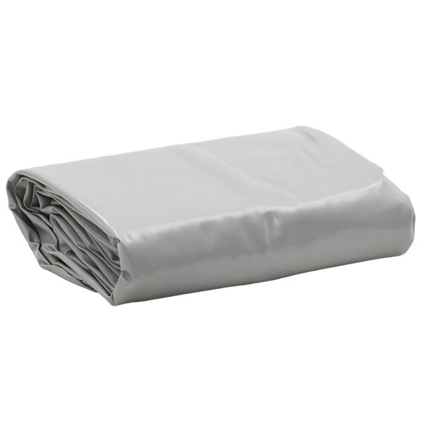 vidaXL Tarpaulin Grey Ø 9.8 ' 7.11 oz/ft²