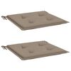 vidaXL Chair Cushion Set of 2 Taupe Oxford fabric (100% polyester)