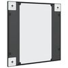 vidaXL Wall Mirror Black Glass 19.7x19.7 in Minimalistic Wall Mirror
