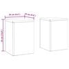 vidaXL Plant Stand 2 pcs Silver 9.45 x 9.45 x 13.78 in