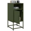 vidaXL Bedside Cabinet Olive Green Steel Compact Bedside Cabinet