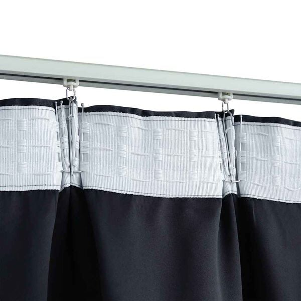 vidaXL Blackout Curtains with Hooks 2 pcs Anthracite 55.1x88.6"