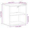 vidaXL Floating Shelf with Shelf 2 pcs Black 15.75 x 11.22 x 15.75 in