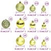 vidaXL Christmas Bauble Set of 100 Light green Polystyrene